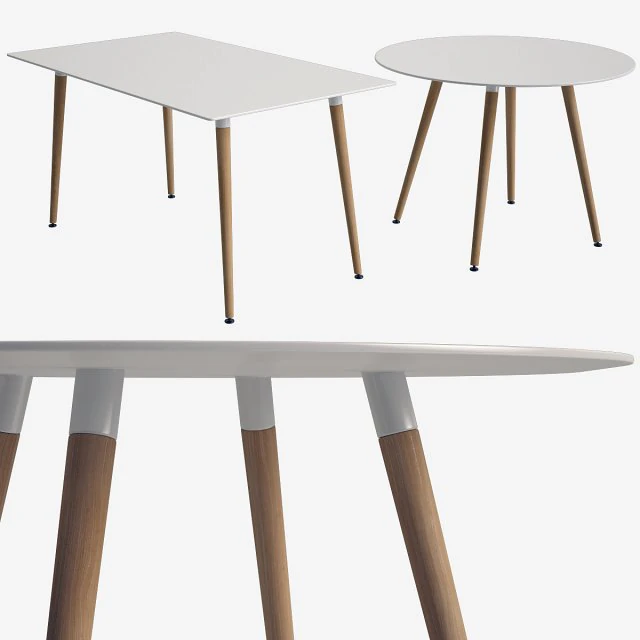 tables set daw la forma decor 3D Model .c4d .max .obj .3ds .fbx .stl .blend 