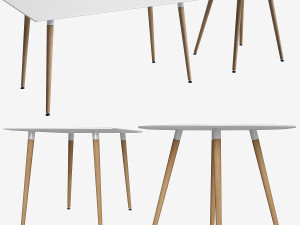 tables set daw la forma decor Modello 3D
