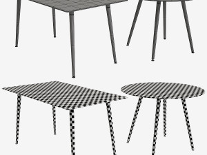 tables set daw la forma decor Modello 3D