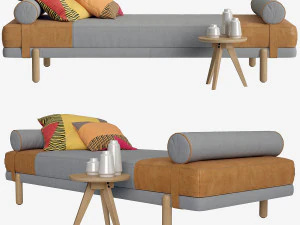 divano letto realizzato asim Modello 3D