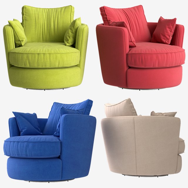 armchair made leon 3D 모델 .c4d .max .obj .3ds .fbx .stl .blend 