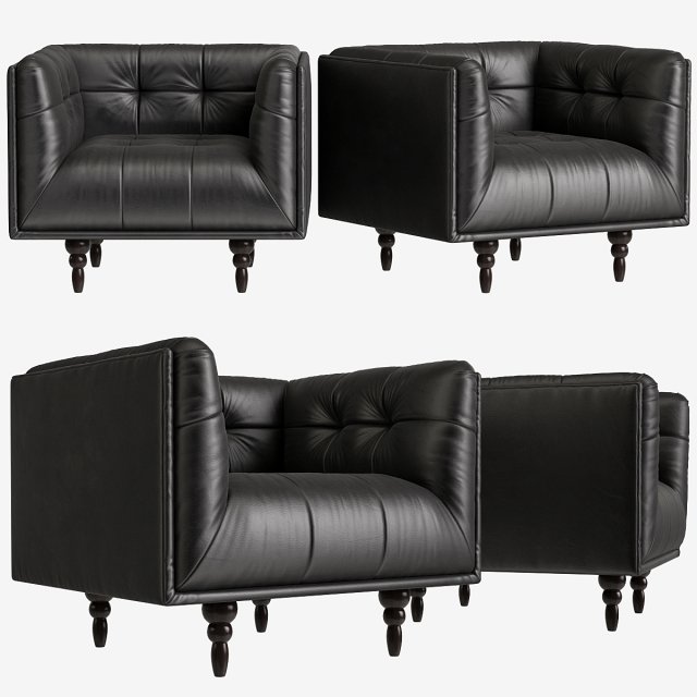 armchair made connor 3D मॉडल .c4d .max .obj .3ds .fbx .stl .blend 