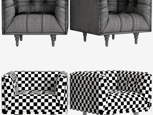 armchair made connor 3D मॉडल