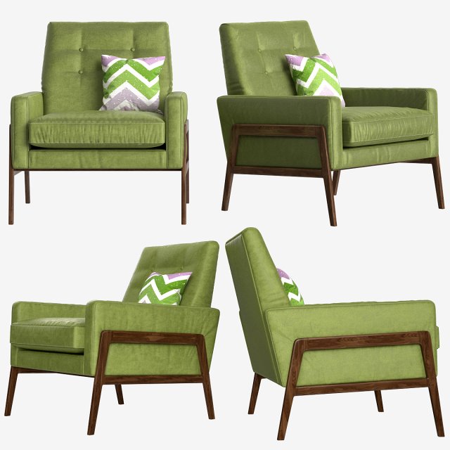 armchair made cecil 3D Модель .c4d .max .obj .3ds .fbx .stl .blend 