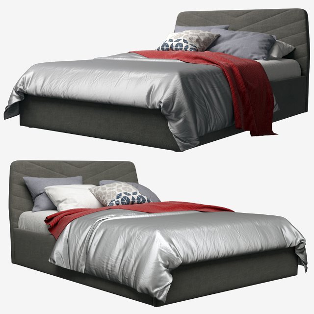 bed made lex kingsize Modello 3D .c4d .max .obj .3ds .fbx .stl .blend 