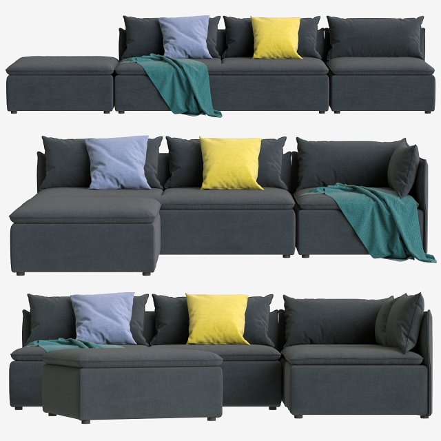 sofa made victor full set 3D Модель .c4d .max .obj .3ds .fbx .stl .blend 