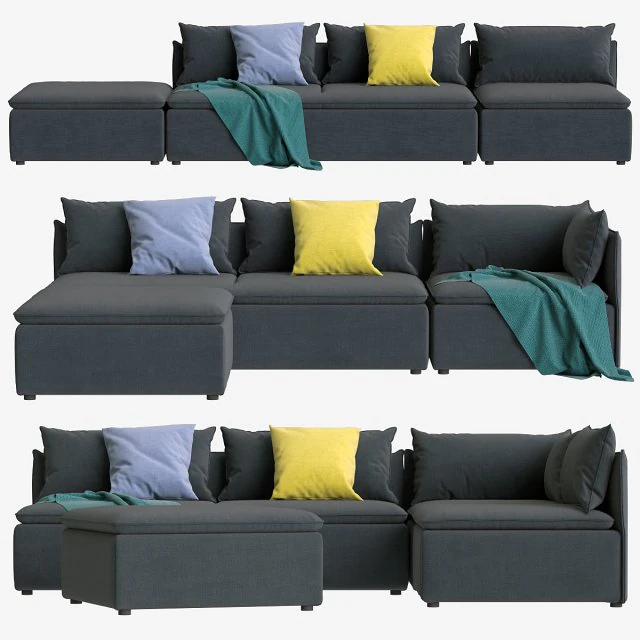 sofa made victor full set 3D Model .c4d .max .obj .3ds .fbx .stl .blend 