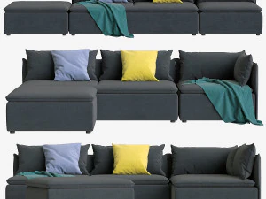 sofa made victor full set 3D Model