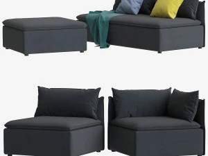 sofa made victor full set 3D Model