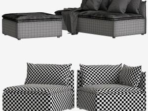 sofa made victor full set 3D Модель