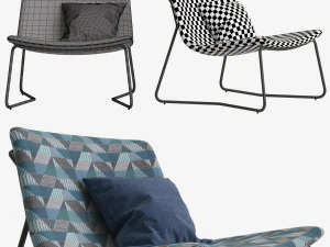 armchair made lucierne 3D Model
