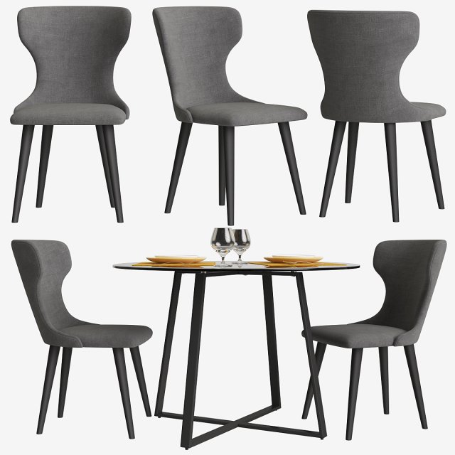 chair made bjorg table haku 3D 모델 .c4d .max .obj .3ds .fbx .stl .blend 