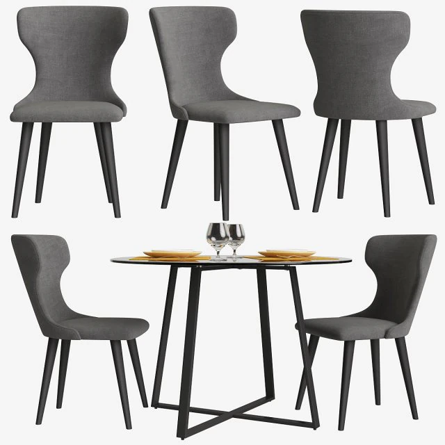 chair made bjorg table haku 3D Model .c4d .max .obj .3ds .fbx .stl .blend 