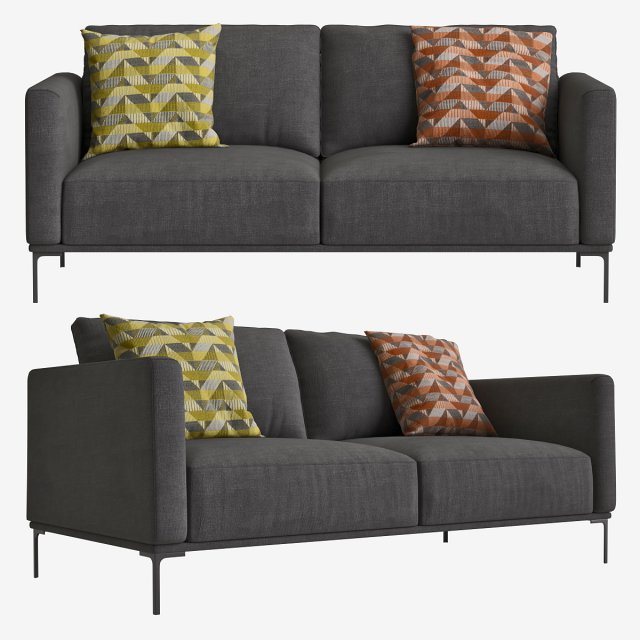 sofa made milo 3D Model .c4d .max .obj .3ds .fbx .stl .blend 