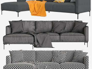 sofa made milo corner Modèle 3D