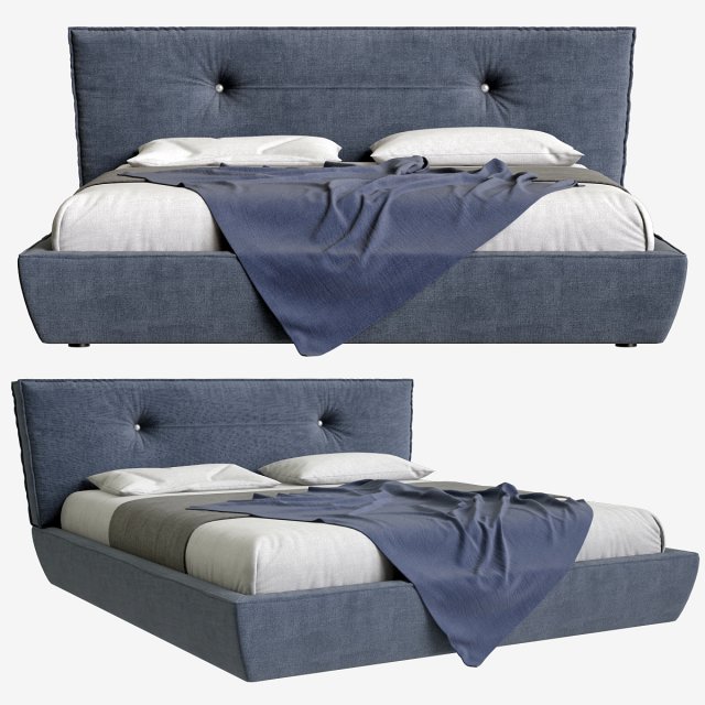 bed busnelli sausalito 3D 모델 .c4d .max .obj .3ds .fbx .stl .blend 