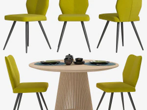 sedia tina tavolo jeanette la forma julia grup Modello 3D