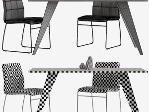 chair explorer table nack la forma julia grup 3D Model