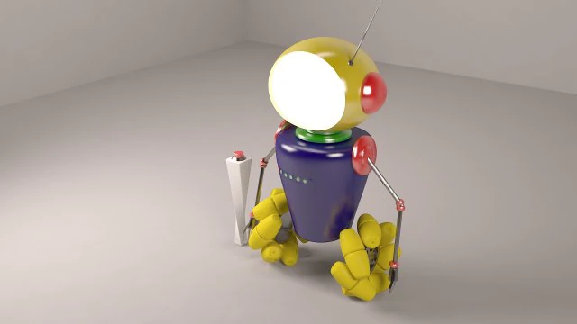 robot rigged 3D Model .c4d .max .obj .3ds .fbx .stl .blend