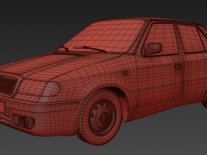 skoda felicia facelift 98-01 exterior only 3D 模型