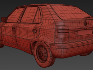 skoda felicia facelift 98-01 exterior only 3D 模型