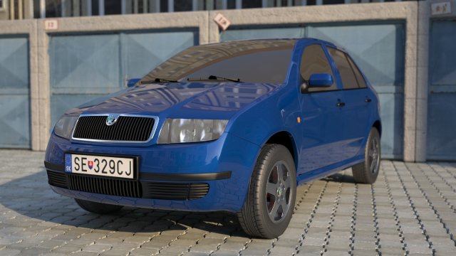 skoda fabia 1999 exterior model 3D Model .c4d .max .obj .3ds .fbx .stl .blend 
