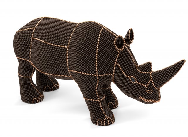 pearl rhino decoration statue Modelo 3D .c4d .max .obj .3ds .fbx .stl .blend 