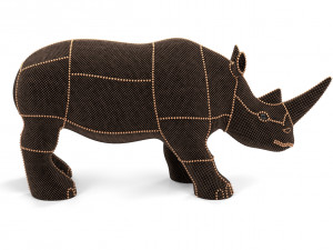 pearl rhino decoration statue Modelo 3D