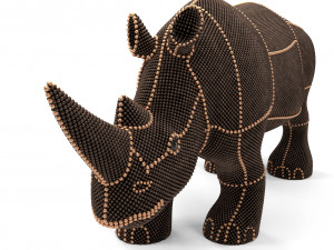 pearl rhino decoration statue Modelo 3D