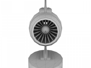 jet engine statue metal decoration Modelo 3D