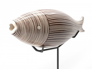 fish wooden painted decoration for interiors Model 3D