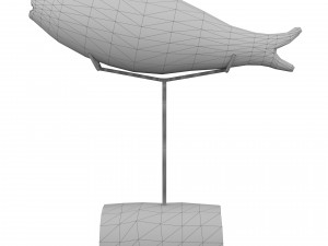 fish wooden painted decoration for interiors 3D Model