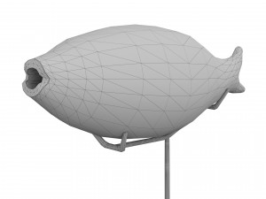 fish wooden painted decoration for interiors 3D Model