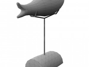 fish wooden painted decoration for interiors 3D Model