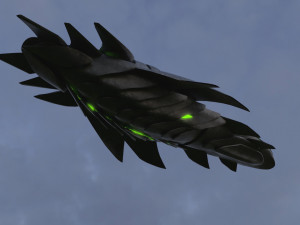alien spaceship Model 3D