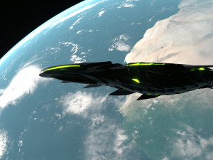 alien spaceship Model 3D