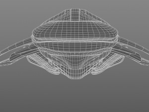 alien spaceship Model 3D