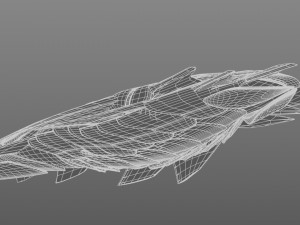 alien spaceship Model 3D