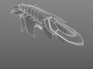 alien spaceship Model 3D