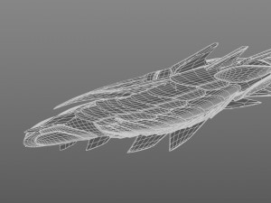 alien spaceship Model 3D