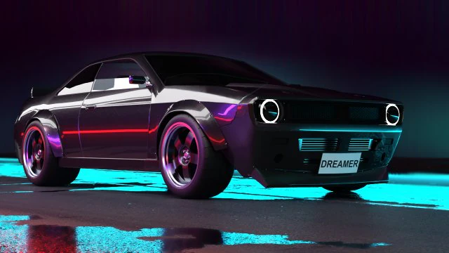 nissan 240 sx rocket bunny s14 3D Model .c4d .max .obj .3ds .fbx .stl .blend