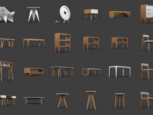 furniture set Modèle 3D