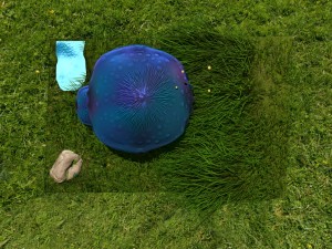 blue mushroom Modello 3D