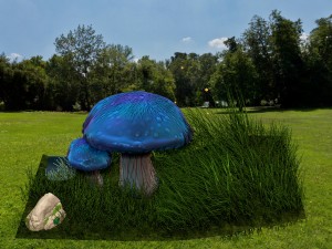 blue mushroom Modello 3D