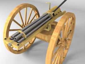 pulemiot gatlinga 3D Модель
