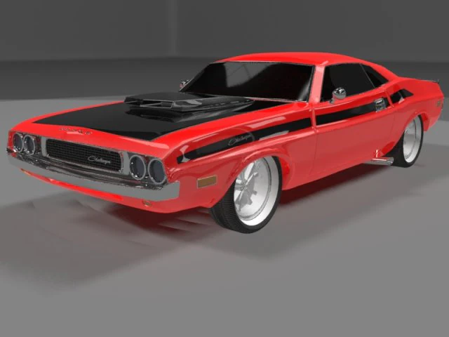 dodge challenger 1970 3D Model .c4d .max .obj .3ds .fbx .stl .blend 