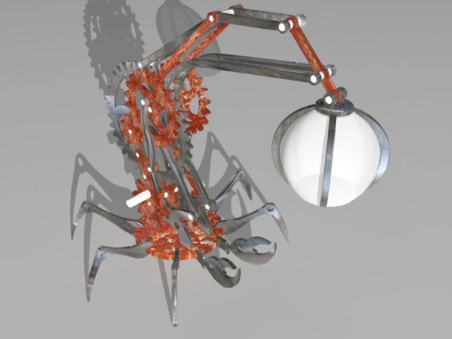 desk lamp 3D Model .c4d .max .obj .3ds .fbx .stl .blend 