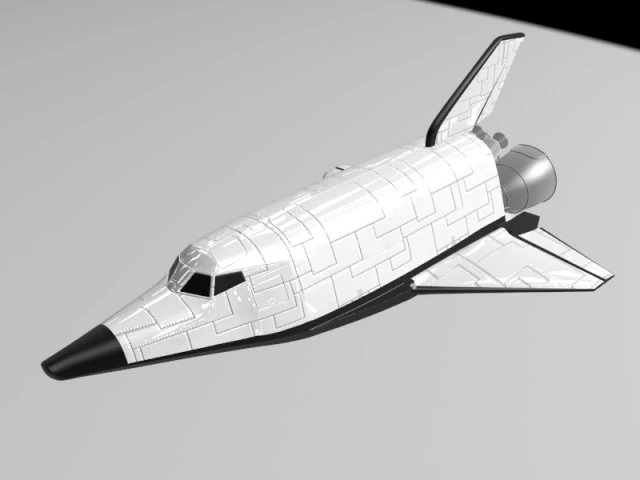 shuttle spaceship 3D Model .c4d .max .obj .3ds .fbx .stl .blend
