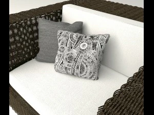 lounge rattan chair 3D Model