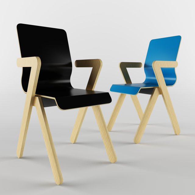 contemporary chair 3D Модель .c4d .max .obj .3ds .fbx .stl .blend